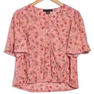 Sanctuary Garden Wrap Top in Pink
